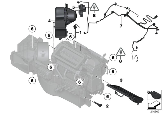 2015 BMW X5  Blower Regulator Diagram for 64119276112