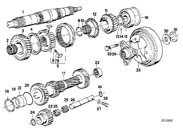 1986 BMW 535i  Vibration Damper Diagram for 23131220589