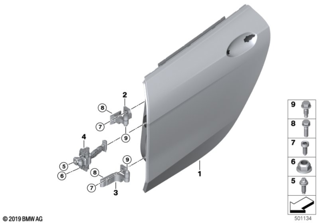 2020 BMW M235i xDrive Gran Coupe DOOR REAR LEFT Diagram for 41529482701