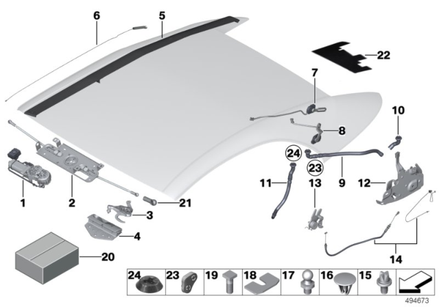 2016 BMW 650i  Emergency Release Button Diagram for 54347129588