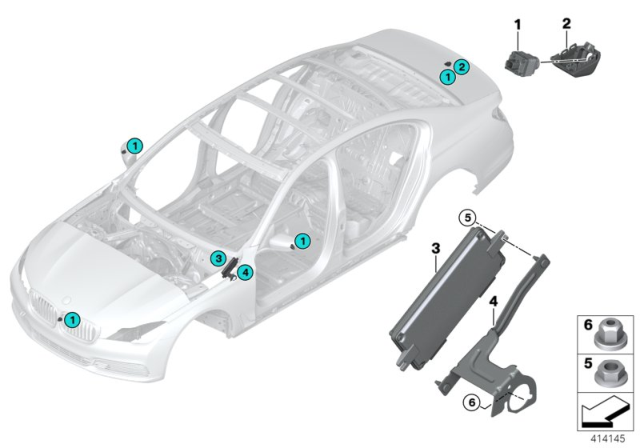 2019 BMW 740i xDrive  Surround View Camera Control Module Diagram for 66519459780