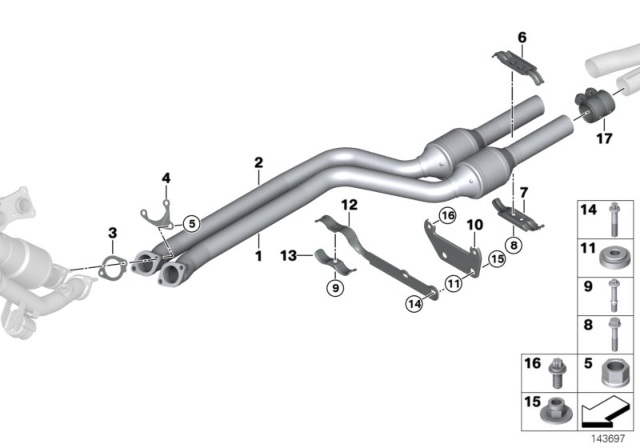 2012 BMW 328i  Clamp Diagram for 18207524535