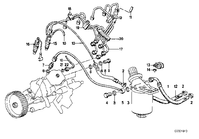 1986 BMW 524td  Gasket Ring Diagram for 07119963041