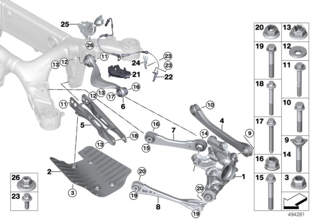 2020 BMW 840i xDrive  BRACKET LEFT Diagram for 34526869995