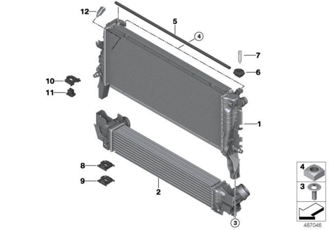 2019 BMW X1 Fastening Elements Diagram for 17118638445