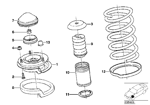 1997 BMW 840Ci Protection Cap Diagram for 61138354207