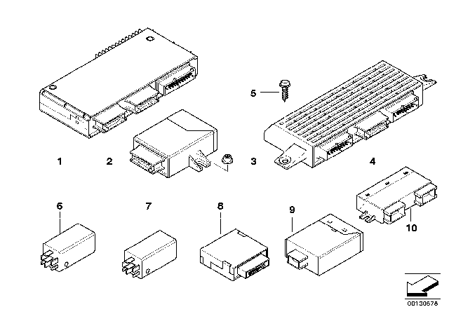 2000 BMW X5  Trailer Towing Modul Diagram for 61356955253