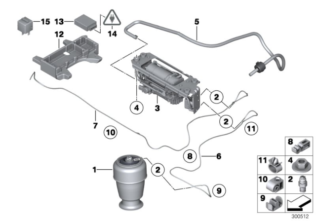 2012 BMW 535i GT  Bracket, Control Unit Diagram for 37146799602