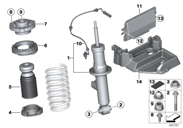 2015 BMW X3  Rear Shock Absorber Diagram for 37126799911