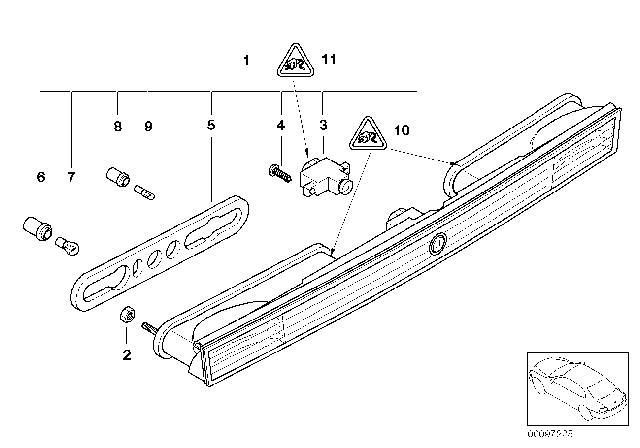 2005 BMW 760Li Longlife Bulb Diagram for 63216926930