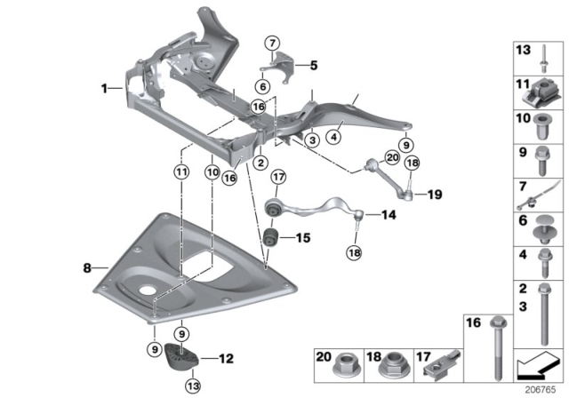 2013 BMW M3  Blind Rivet Diagram for 07119903402
