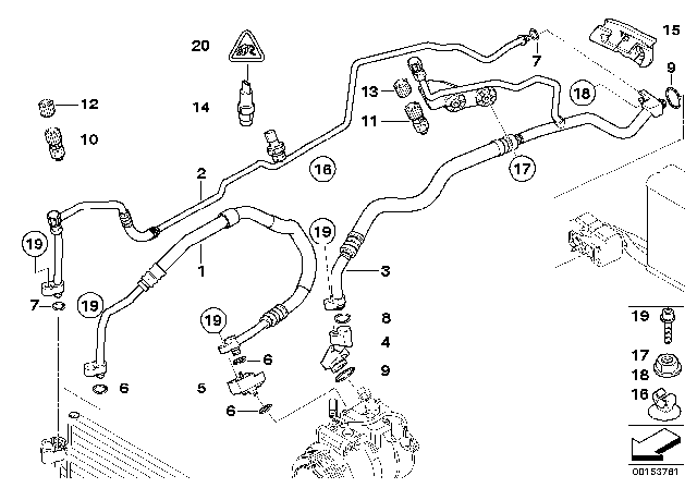 2006 BMW M5  Adapter, Pressure Pipe Diagram for 64536932267