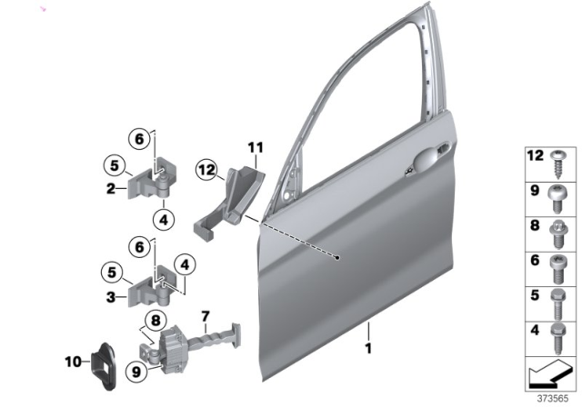 2015 BMW M3  Door Brake, Front Left Diagram for 51217446717