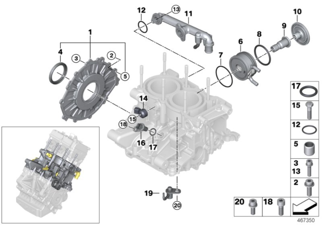 2017 BMW i3  Set, Fitting Sleeves Diagram for 11118523453