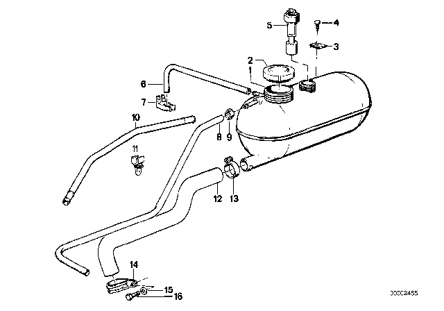 1987 BMW 325e  Radiator Cap Diagram for 17111742232