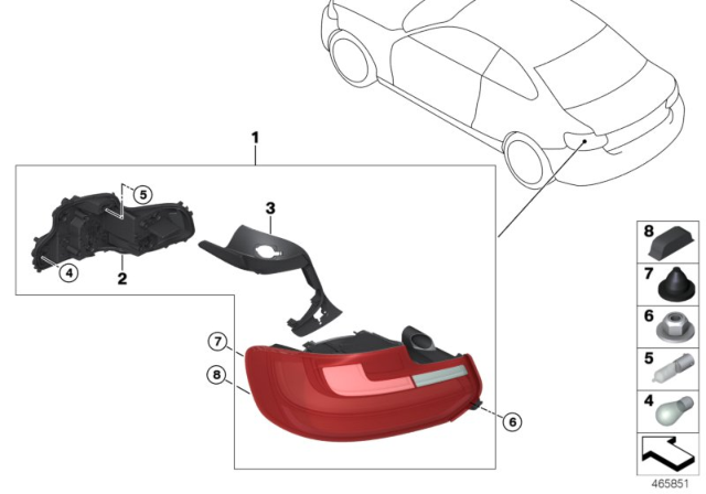 2014 BMW 228i  Tail Light, Left Diagram for 63214818179