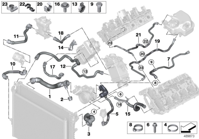 2019 BMW M850i xDrive  HOSE, EXPANSION TANK-CYLINDE Diagram for 17128682197
