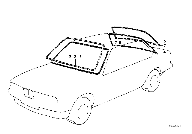 1988 BMW 325i Moulding Lower Diagram for 51311884410