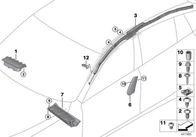 2011 BMW 535i xDrive Hexagon Screw With Flange Diagram for 07149362695