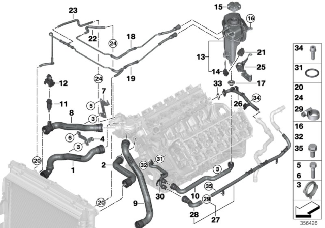 2008 BMW M5  Vent Pipe Diagram for 17122282954