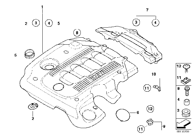 2009 BMW 335d  Screw Diagram for 11717788188