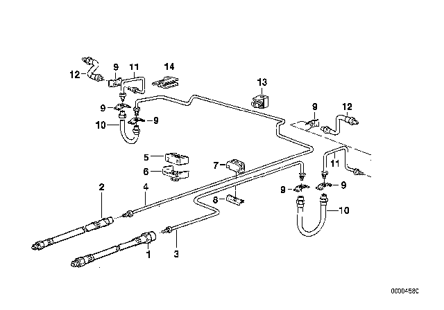1993 BMW 525iT  Pipe Diagram for 34326755713