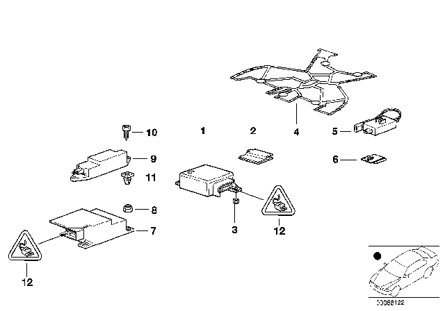 1999 BMW 750iL Lock Diagram for 61138365936