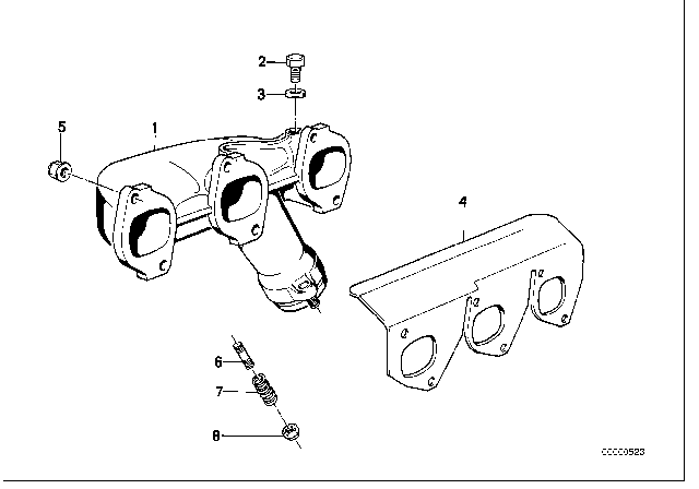 1987 BMW 635CSi  Stud Bolt Diagram for 11621716884