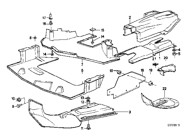 1987 BMW 528e  Heat Resistant Plate Diagram for 51481832850
