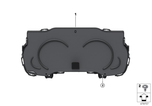 2018 BMW 530i xDrive  INSTRUMENT CLUSTER Diagram for 62109878286