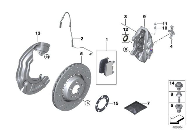2017 BMW M4  Disc For Higher Coefficient Of Friction Diagram for 31108053073