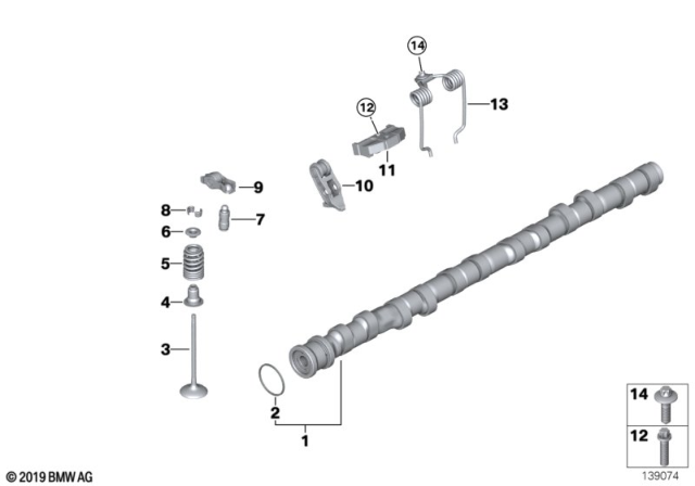 2006 BMW Z4  Repair Kit Valve Seal Ring Diagram for 11340032582