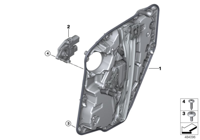 2020 BMW X6  CARRIER, DOOR REAR RIGHT Diagram for 51359879394