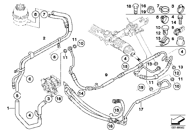 2007 BMW M6  Suction Hose Diagram for 32412282815