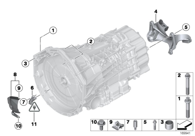 2010 BMW M3  Transmission Mount Bracket Diagram for 22317840415