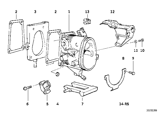 1992 BMW 318i  Heating Element Diagram for 13541739164