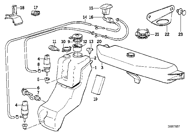 1993 BMW M5 Heated Spray Nozzle Diagram for 61661378799