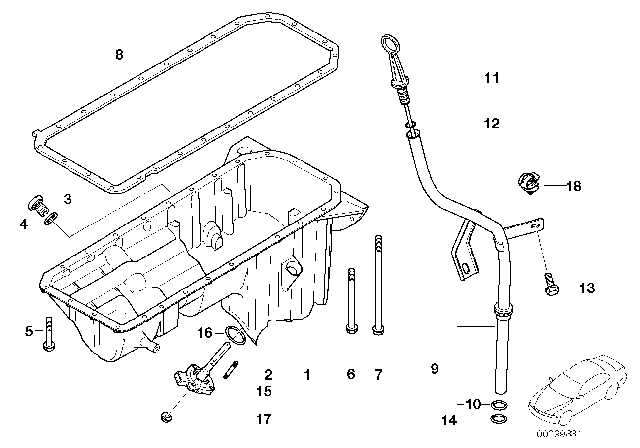 2004 BMW 325Ci  Guide Tube Diagram for 11437515399