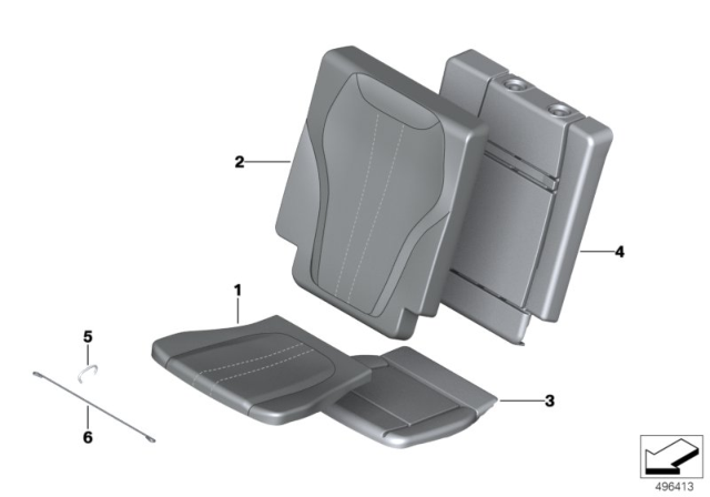 2019 BMW X5 COVER BACKREST, LEATHER, REA Diagram for 52308494013
