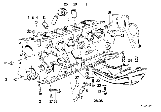 1985 BMW 524td  Oil Spraying Nozzle Diagram for 11421279217