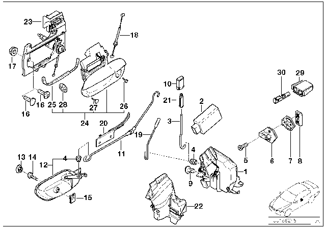 1998 BMW 528i  Lock Plate Diagram for 41358164026