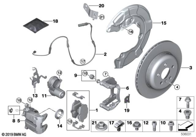 2020 BMW M340i  Repair Kit Bleeder Valve Diagram for 34216860560