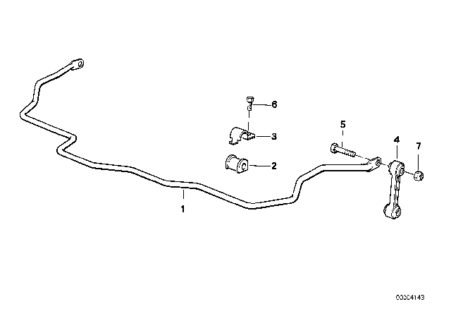 1992 BMW 850i Stabilizer Link Diagram for 33551137766