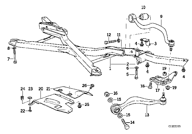 1992 BMW 850i  Washer Diagram for 07119905829