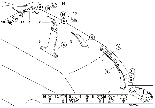 2003 BMW 540i  Hex Bolt Diagram for 84318361762