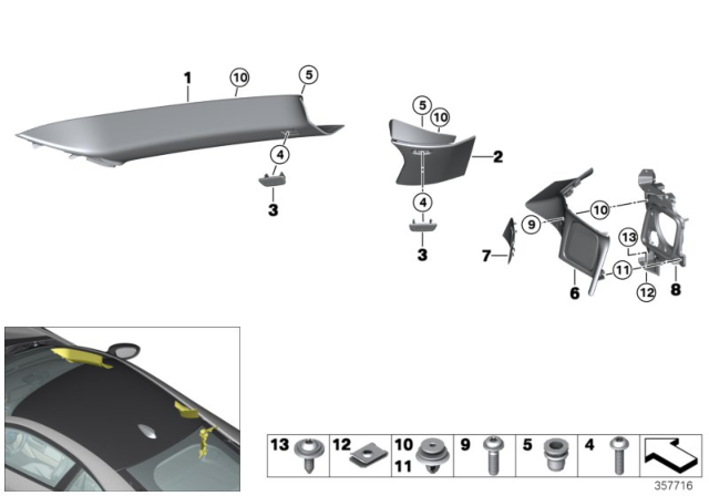 2016 BMW i8 Screw Diagram for 65139907503