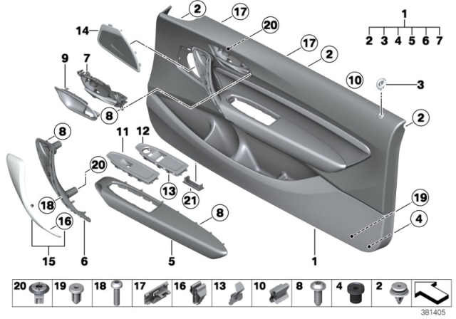2017 BMW M2 Armrest, Front Left Diagram for 51418068921