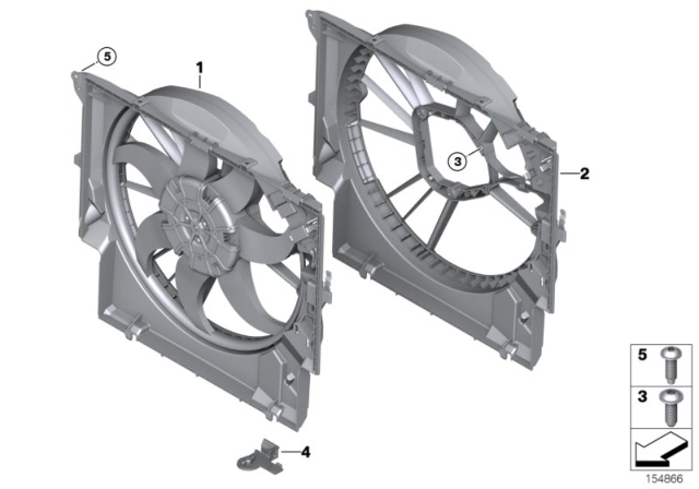 2012 BMW Z4  Radiator Cooling Fan Motor Diagram for 17427545366