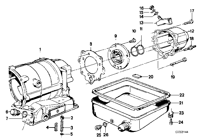 1983 BMW 320i  Magnet Diagram for 24111206468