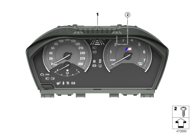 2020 BMW M2  INSTRUMENT CLUSTER Diagram for 62109501327